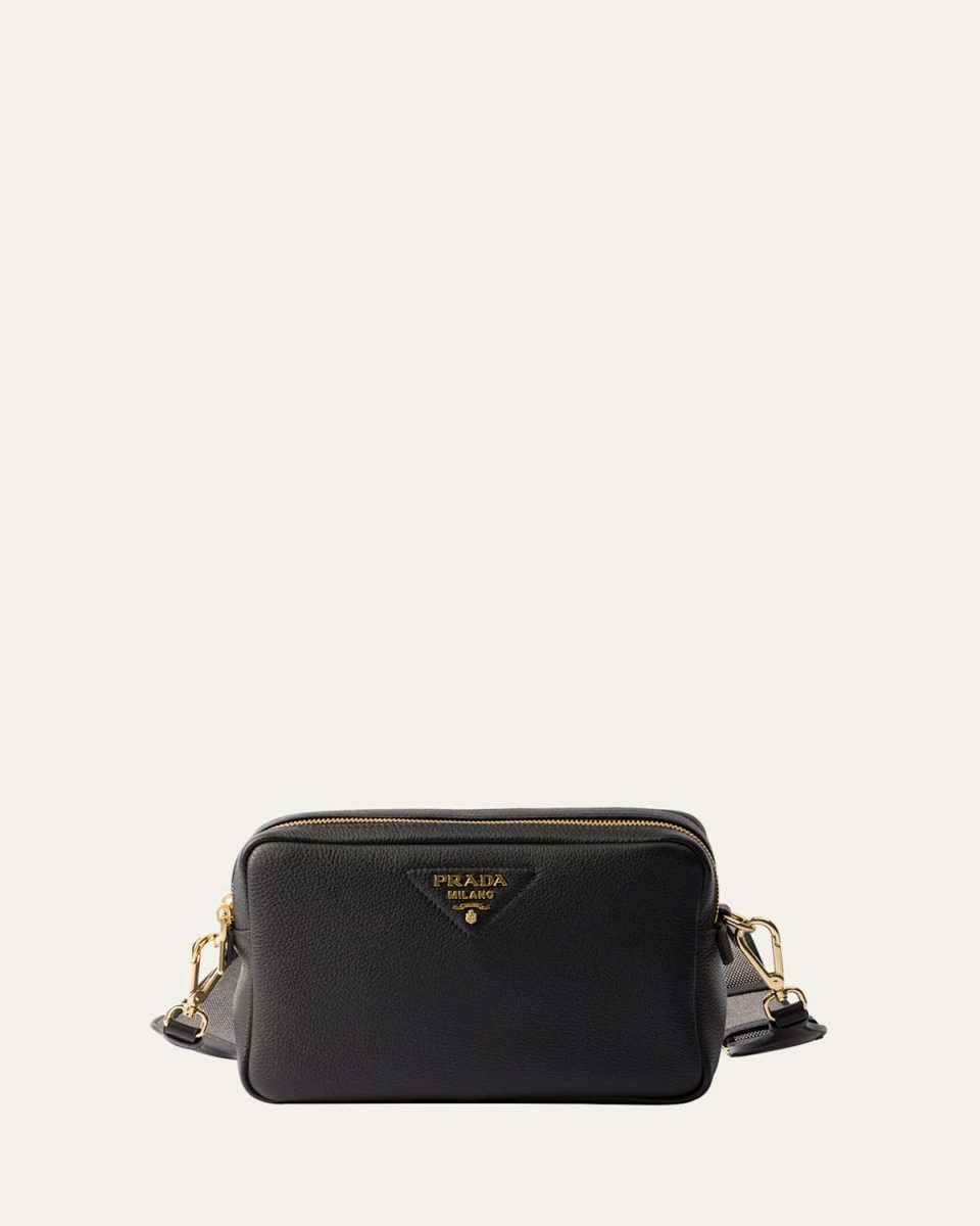 Daino Soft Leather Camera Crossbody Bag